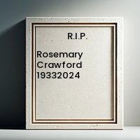 Rosemary Crawford  19332024 avis de deces  NecroCanada
