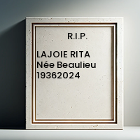 LAJOIE RITA Née Beaulieu  19362024 avis de deces  NecroCanada