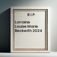 Lorraine Louise Marie Beckwith  2024 avis de deces  NecroCanada