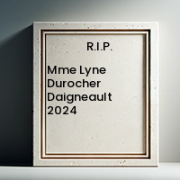 Mme Lyne Durocher Daigneault  2024 avis de deces  NecroCanada