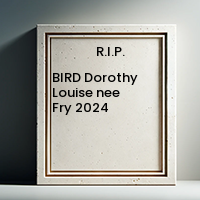 BIRD Dorothy Louise nee Fry  2024 avis de deces  NecroCanada