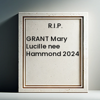 GRANT Mary Lucille nee Hammond  2024 avis de deces  NecroCanada