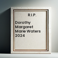 Dorothy Margaret Marie Waters  2024 avis de deces  NecroCanada