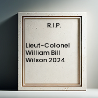 Lieut-Colonel William Bill Wilson  2024 avis de deces  NecroCanada