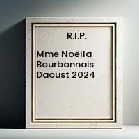 Mme Noëlla Bourbonnais Daoust  2024 avis de deces  NecroCanada