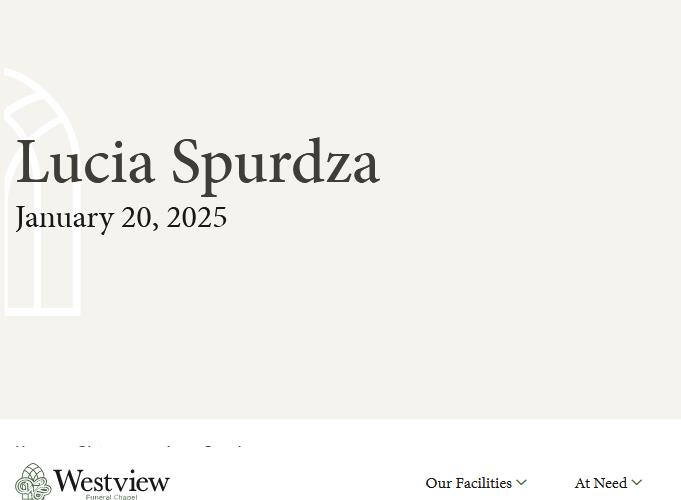 Lucia Spurdza  January 20 2025 avis de deces  NecroCanada