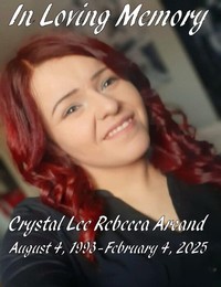 Crystal Lee Rebecca Arcand  August 4 1993  February 4 2025 31 Years Old avis de deces  NecroCanada