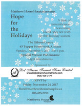 Hope for the Holidays – Annual Memorial Service  2017